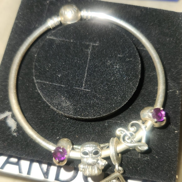 Pandora Silver bracelet with charms - Picture 4 of 4